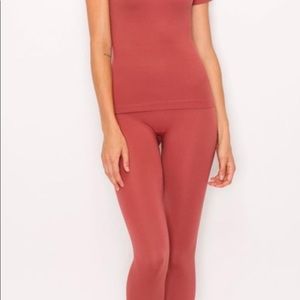 *New 2pc Ribbed Set Mauve Size Small